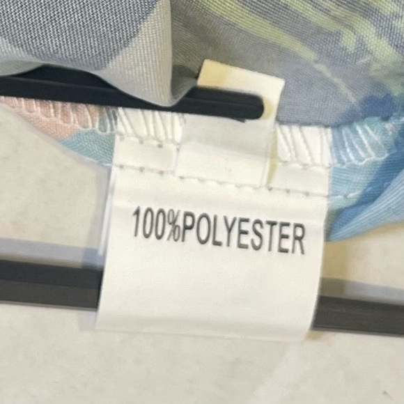 Women’s Large Tropical Leaf Print Maxi Summer Dress Resort Vacation Casual - Picture 15 of 16